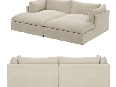 Four Hands Atelier Habitat Double Chaise Sectional 3D model