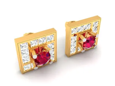 Earring 3Ddm stl obj fbx Render Details 3D print model