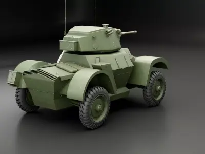Daimler Armored Car MKI 3D model