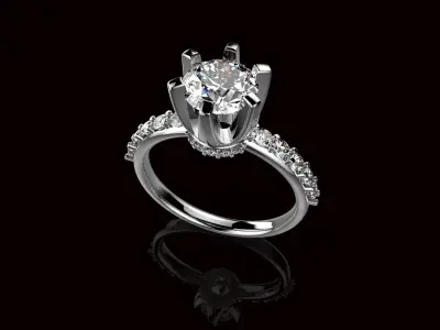 AV Disagne 80  Engagement Ring 3D print model
