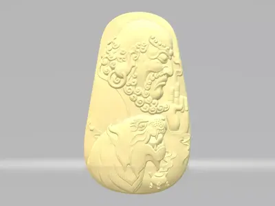 Fuhu Arhat Pendant 3D print model