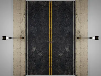 Street with Lamp Free 3D model