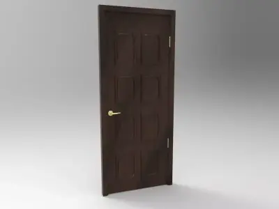 Door with Knob Free low-poly 3D model