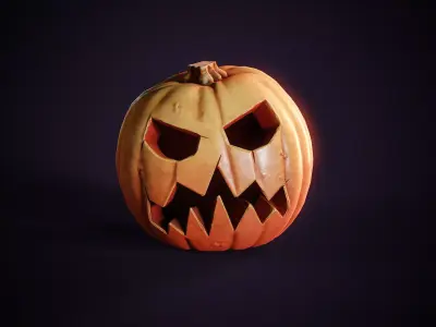 Halloween Pumpkin 1 Low-poly 3D model