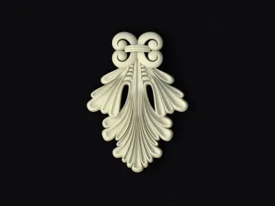 Central decor ornament for furniture 3D model 89