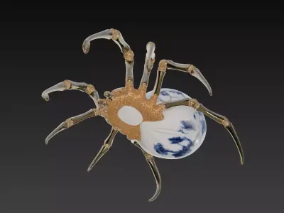Porcelain Spider - Luxury Art Sculpture 3D Model 3D print model