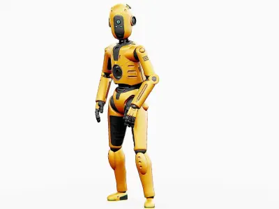 PROTOCOL DROID C-5 DS Rigged for Unreal Engine - Unity - MIXAMO 3D model