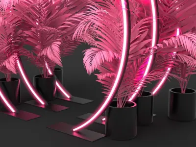 Neon Rings - Photo Opportunity 3D model