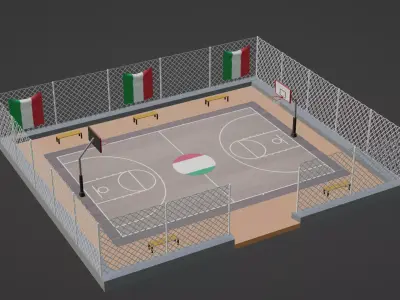 Basketball Stadium - Italy Low-poly 3D model