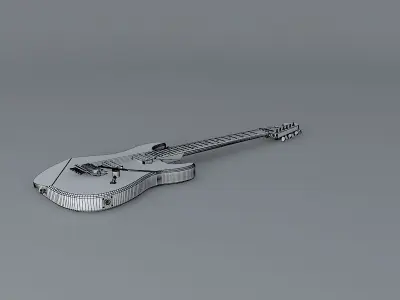 A Jackson style guitar Free 3D model