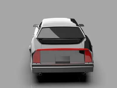 Black Monte Car 1981 Low-poly 3D model
