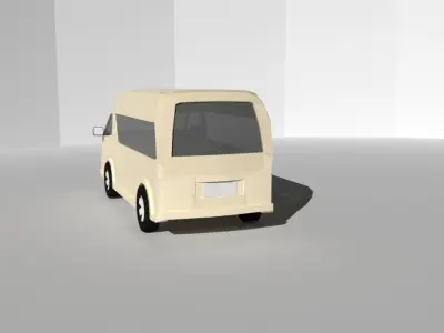 Toyota hiace  Low-poly 3D model