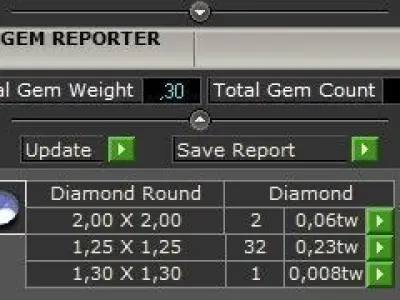 set luxury vintage earrings and ring with stones 3D Model Pack