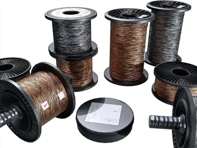 Winding Coil Roll Pack Low-poly 3D model