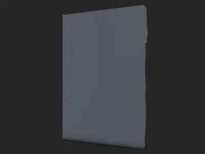 Overgrown Rock Wall Geometry 3D model