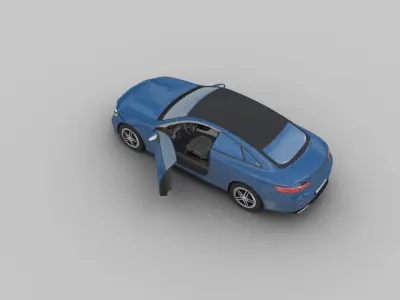 Mercedes-Benz E-Class Coupe 2018 Low-poly 3D model