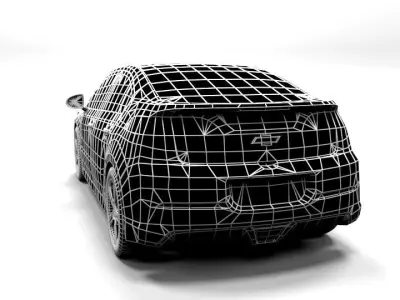 CHEVROLET VOLT 2012 LOWPOLY Low-poly 3D model