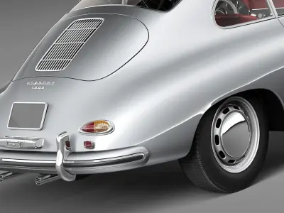 Porsche 356A Coupe 1955 3D model