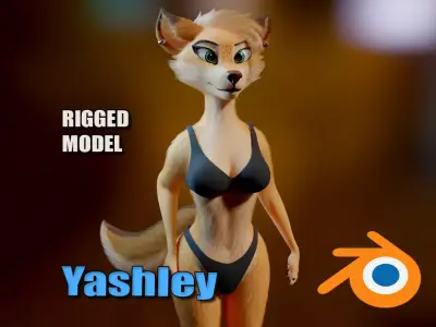 Yashley Anthro Fox 3D model