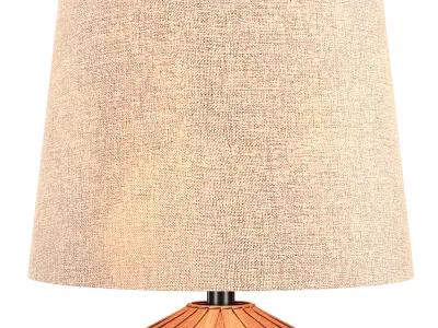 Stone Beam Modern Rattan Table Lamp Low-poly 3D model