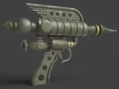 Fantasy Gun 05 Low-poly 3D model