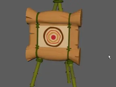 Target archery 3D model