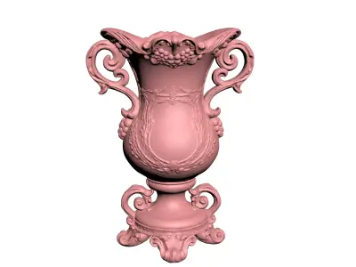 Floral Ornate Vase 3D model