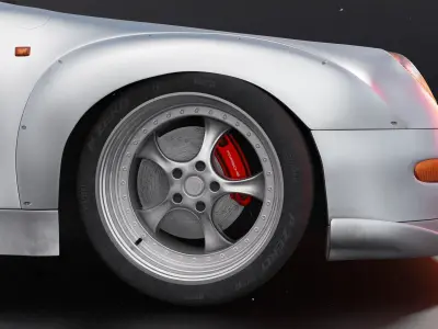 1996 Porsche 911 GT2 993 Generation High Poly 3D model