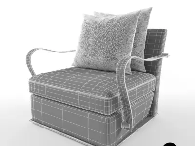 Promemoria Augusto armchair 3D model