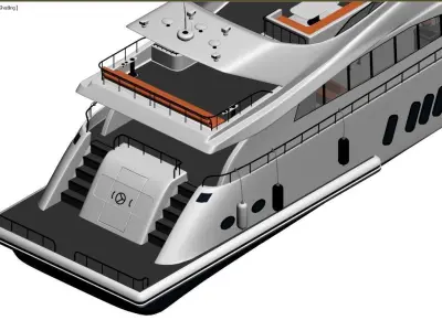 luxury yacht 3D model  3D model