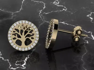 Jewelry Earring 3D print model 19