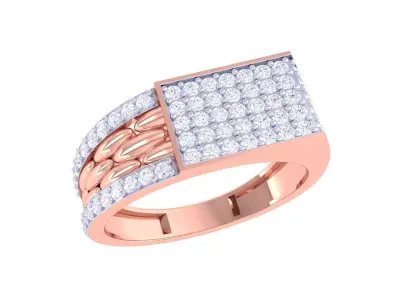 Mens gemstone diamond men Ring with details images 33 3D print model