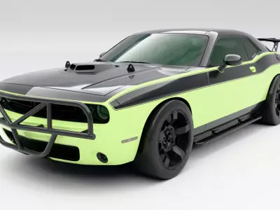 Dodge Challenger RT Low-poly 3D model
