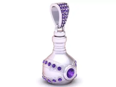 Royal Perfume Bottle Pendant  3D print model