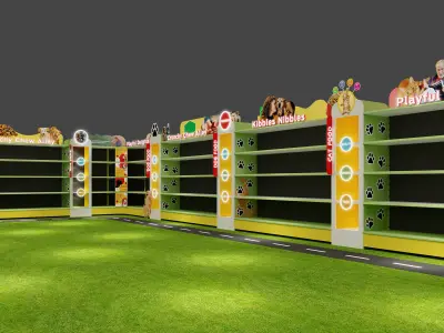 The Pet Park Exhibition Low-poly 3D model