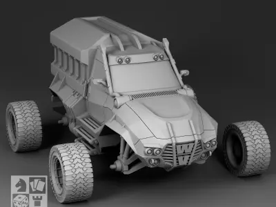 Futuristic van 3D print model