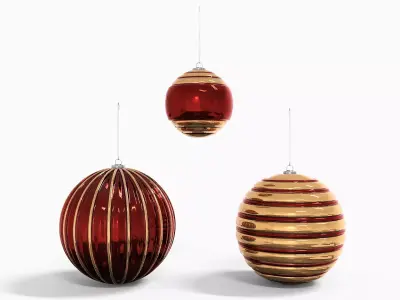 Ornaments Christmas Light Low-poly 3D model