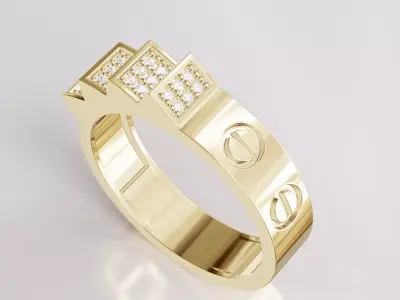 Jewelry Diamond Ring Model RG16 Free 3D print model