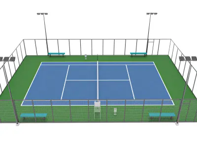 Tennis Court 1 3D model