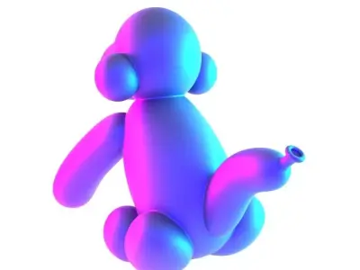 Chimp Monkey Ape Balloon Decoration Props Second Life toy 3D print model