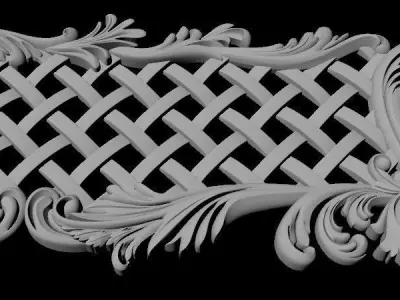 dekor ornate gold belt 3D model