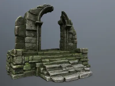 Ruin Gate Low-poly 3D model