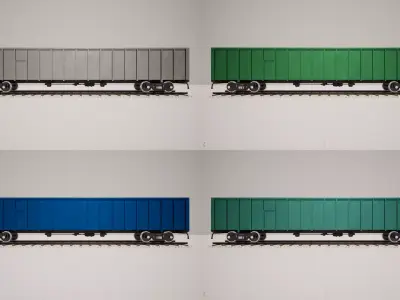 Animated game-ready GondolacarV0L Low-poly 3D model