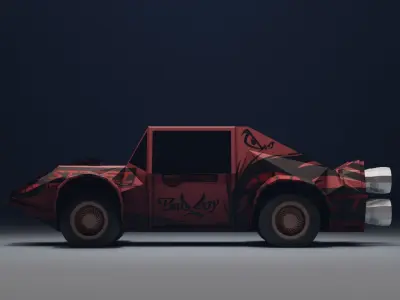Low poly car 3D model by cynovart