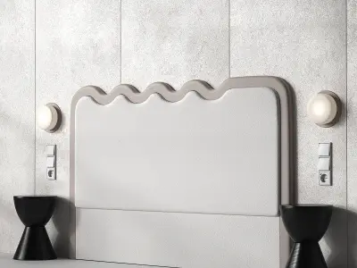 Headboard composition Modern Bedroom kit 3D model