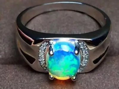 Opal men ring 3D print model