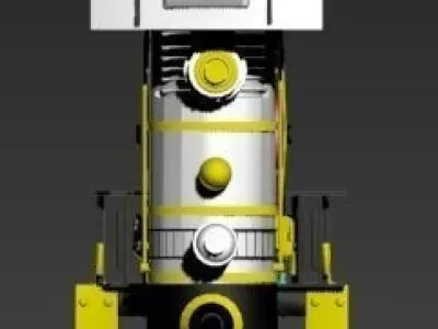 train steam locomotive Low-poly 3D model