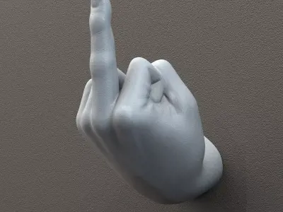 Middle Finger Printable Wall Art 3D print model