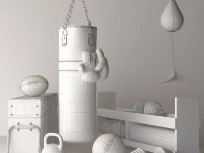 DIY Home Gym In A Box 3D model