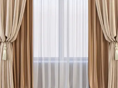 Set 62 Curtains 3D model